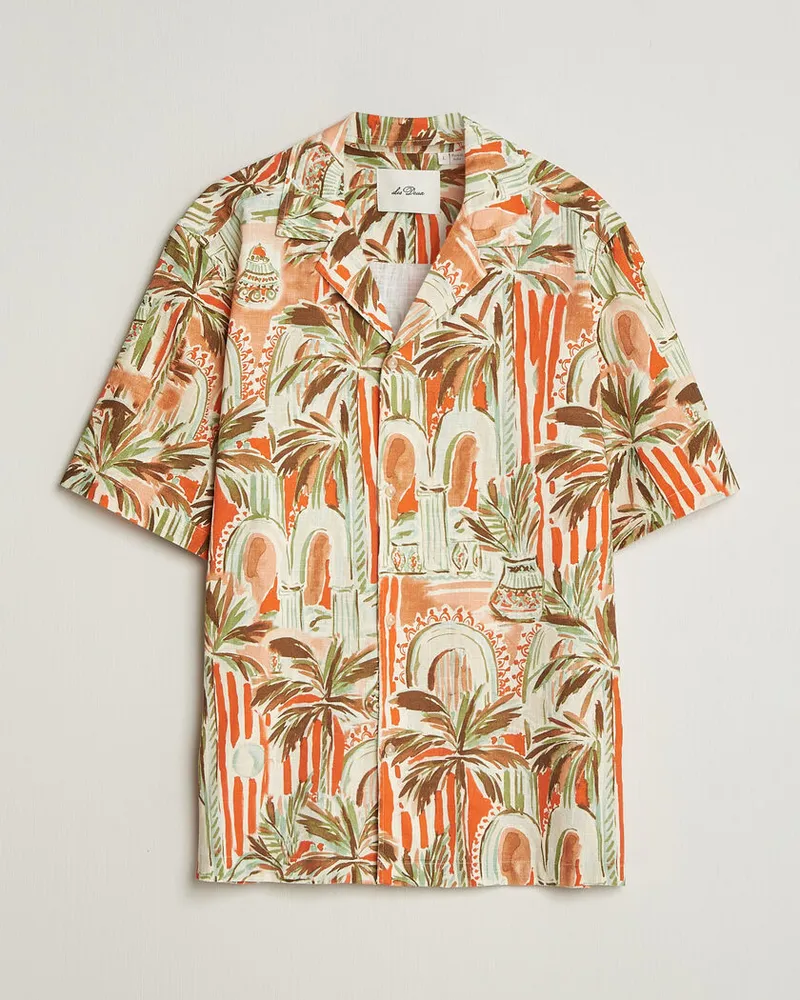 LES DEUX Palm AOP Short Sleeve Shirt Multi Mehrfarbig
