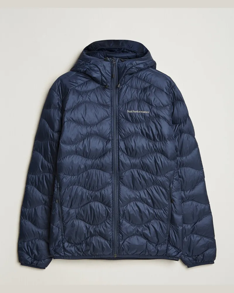 Peak Performance Helium Down Hooded Jacket Blue Shadow Blau