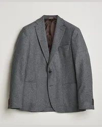 Morris Flannel Woll Blazer Grey Grau