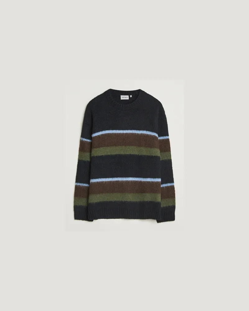 Carhartt WIP Merton Striped Alpaca Sweater Palisander Schwarz