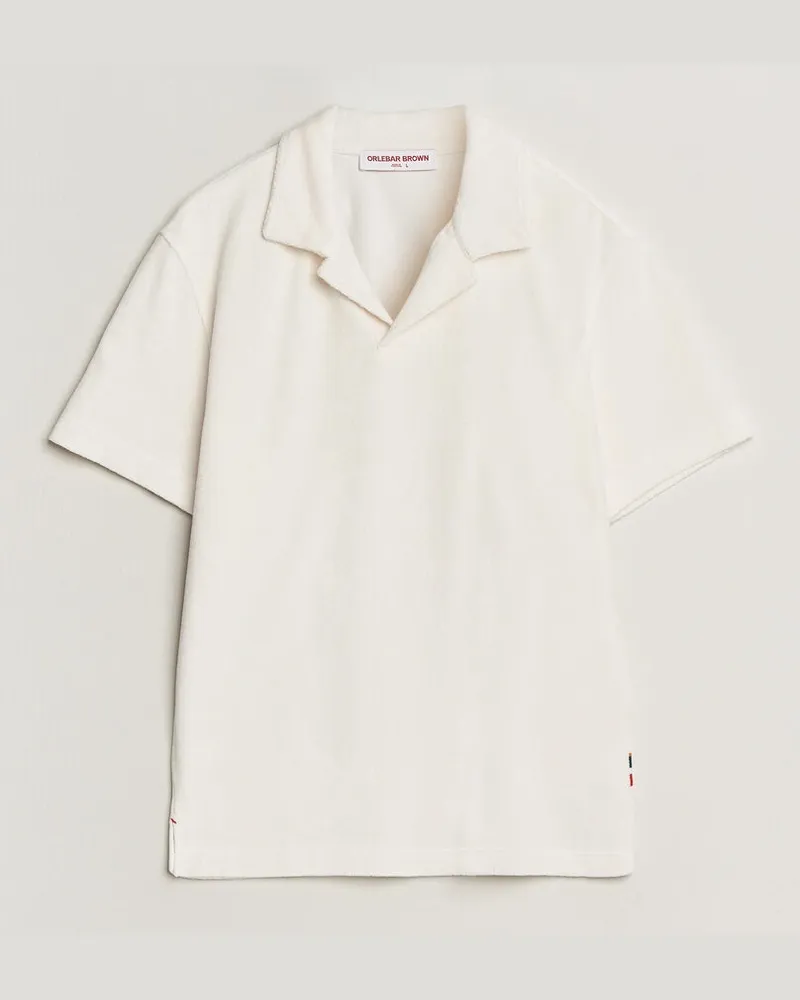 Orlebar Brown Terry Resort Polo Thasos Beach Weiß