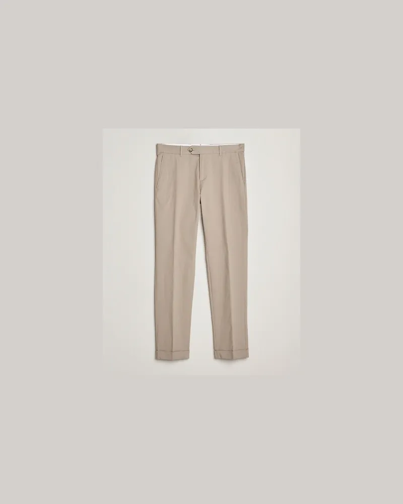 HUGO BOSS Genius Cotton Trousers Beige Beige