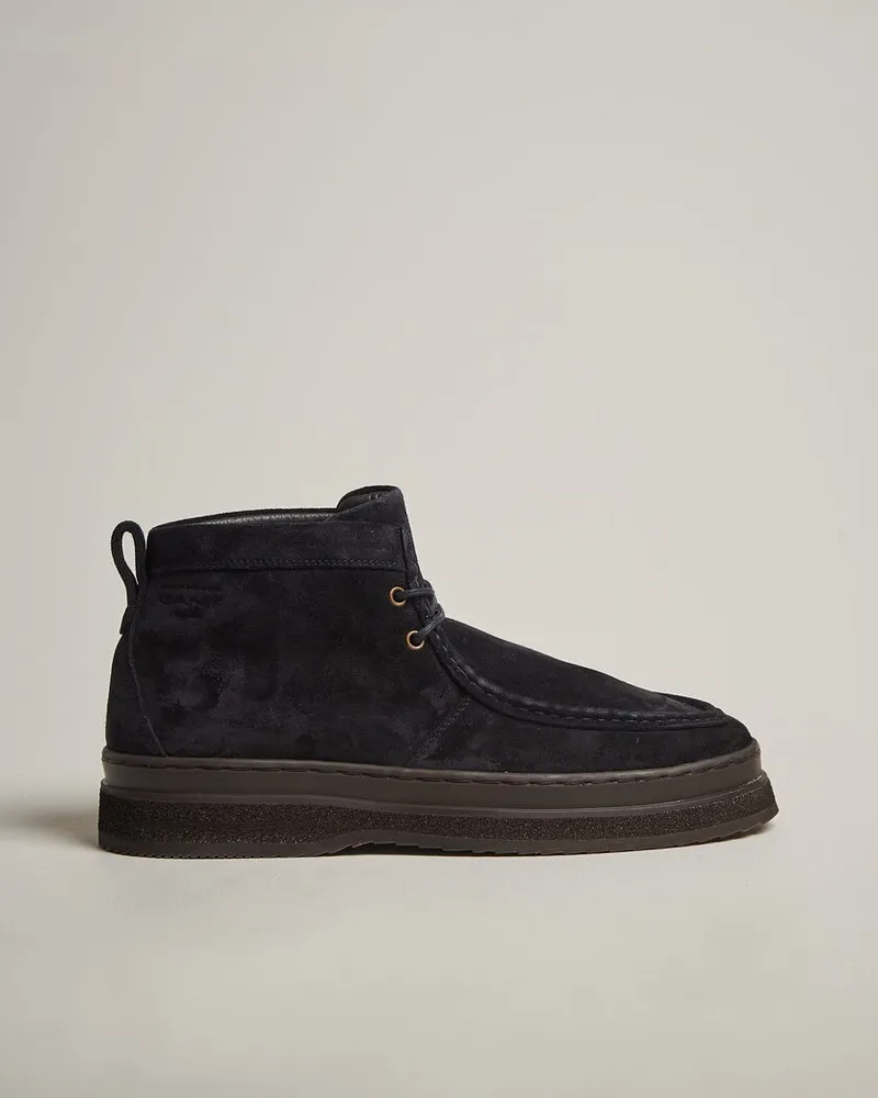 Gant Blistown Shearling Suede Moc Toe Boot Marine Blau