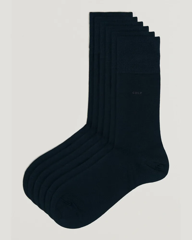CDLP 6-Pack Mid Length Socks Dark Navy Blau