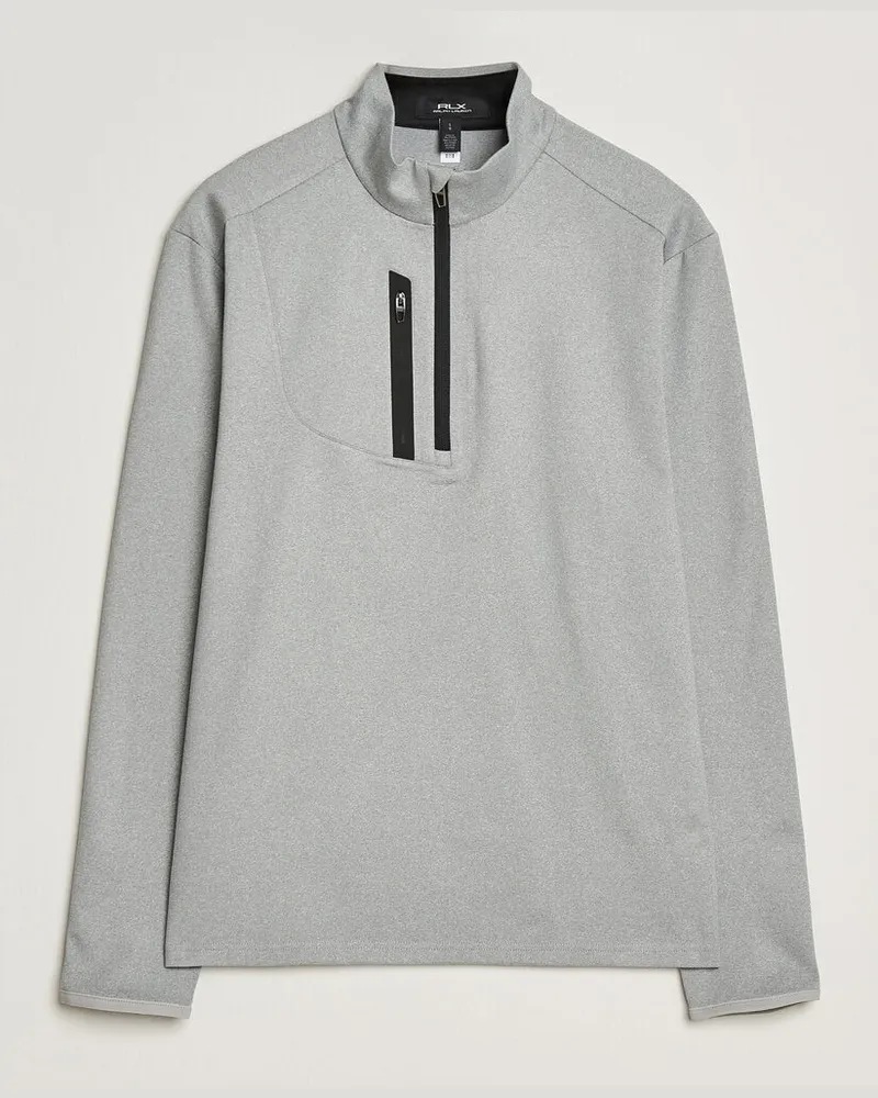 Ralph Lauren Luxury Jersey Half Zip Andover Heather Grau