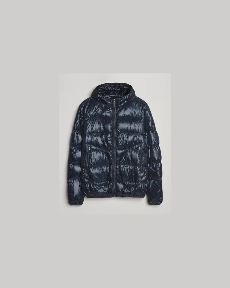 Herno Piumino Nylon Bomber Navy Blau