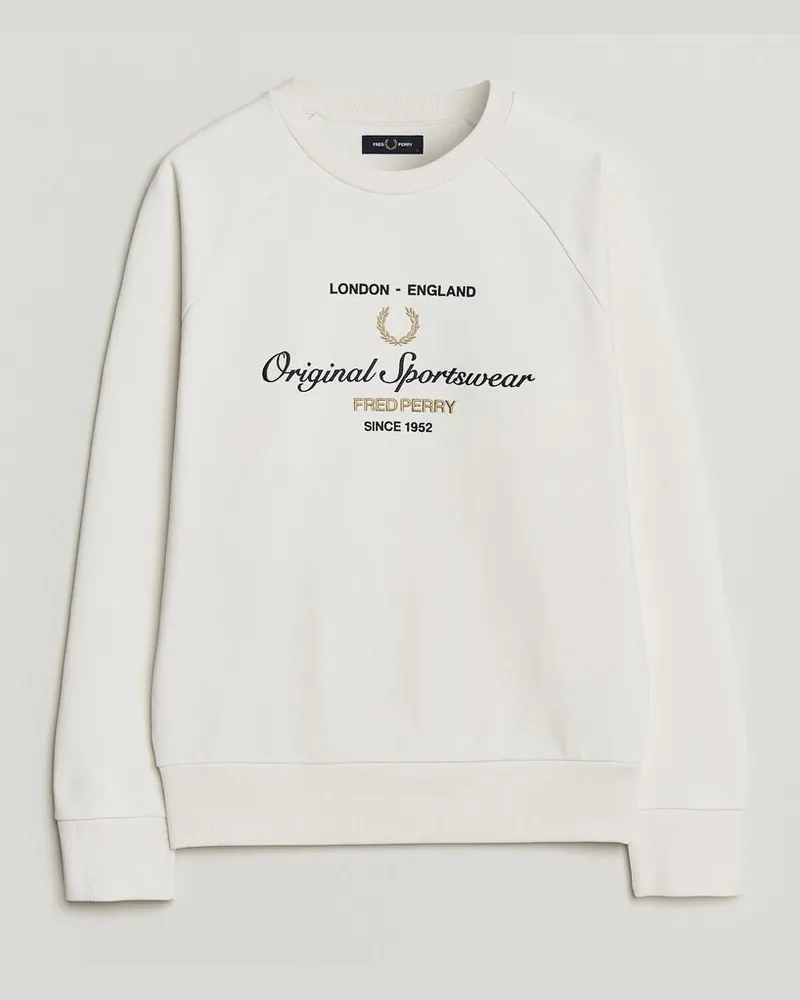 Fred Perry Original Sportswear Sweatshirt Snow White Weiß