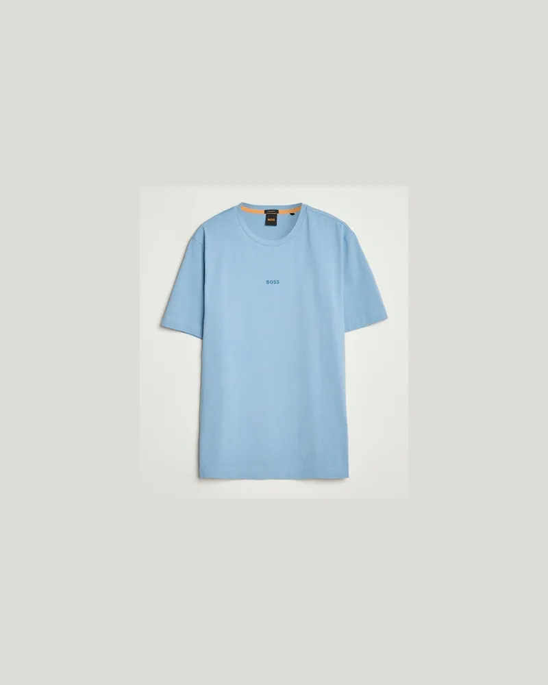 HUGO BOSS BOSS ORANGE Tchup Logo Crew Neck T-Shirt Light Blue Blau