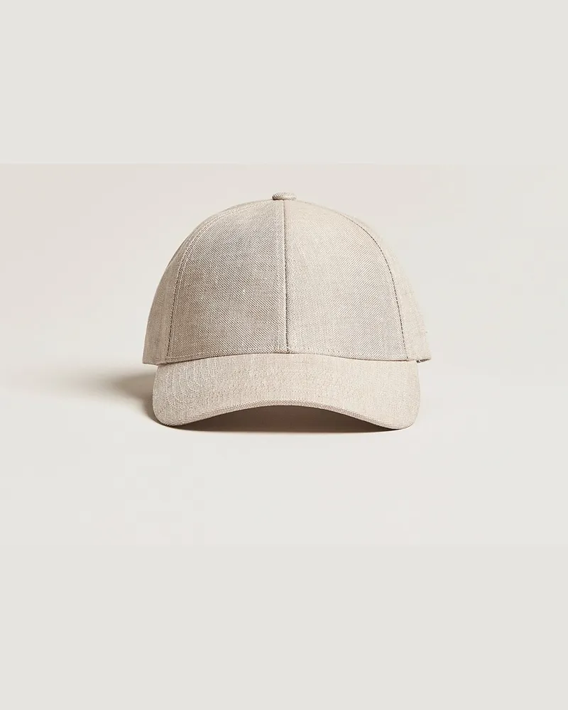 Varsity Headware Linen Baseball Cap Hampton Beige Beige