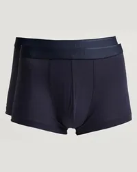 Sunspel 2-Pack Baumwoll Stretch Trunk Navy Blau