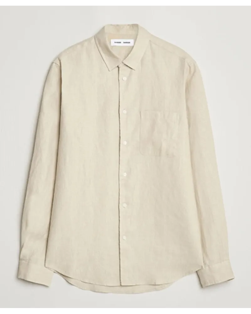 Samsøe & Samsøe Liam Leinen Shirt Castle Wall Beige