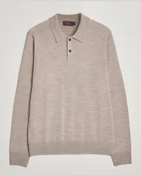 Morris Merino Polo Knit Khaki Braun