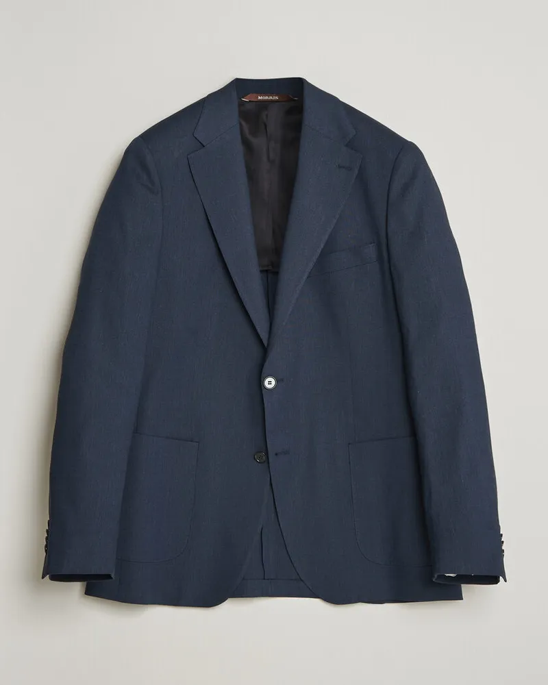 Morris Linen Suit Blazer Navy Blau