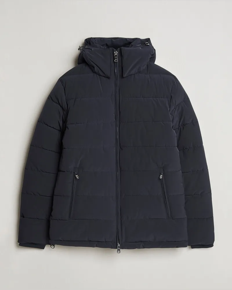 Oscar Jacobson Hooded Puffer Jacket Navy Blau