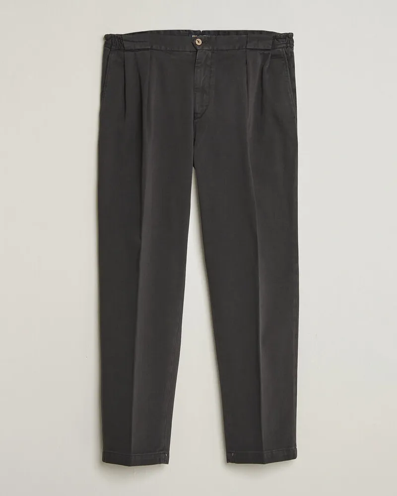 Briglia 1949 Portobello Loose Fit Cotton Trousers Dark Grey Grau