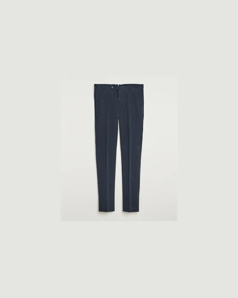 Pantaloni Torino Slim Fit Cotton/Stretch Trousers Navy Blau