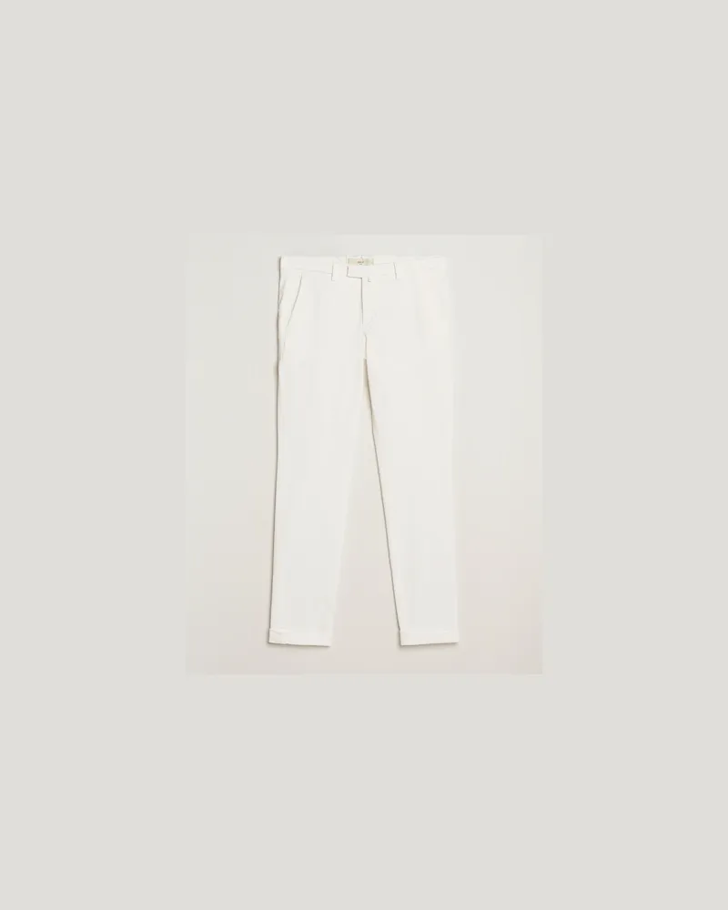 Briglia 1949 Slim Fit Cotton Stretch Chino Off White Weiß