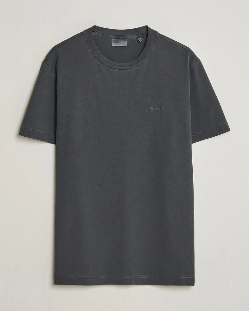 Gant Washed Slub T-Shirt Black Schwarz