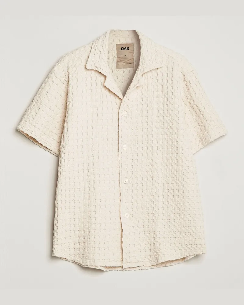 OAS Cuba Waffle Shirt Ecru Beige
