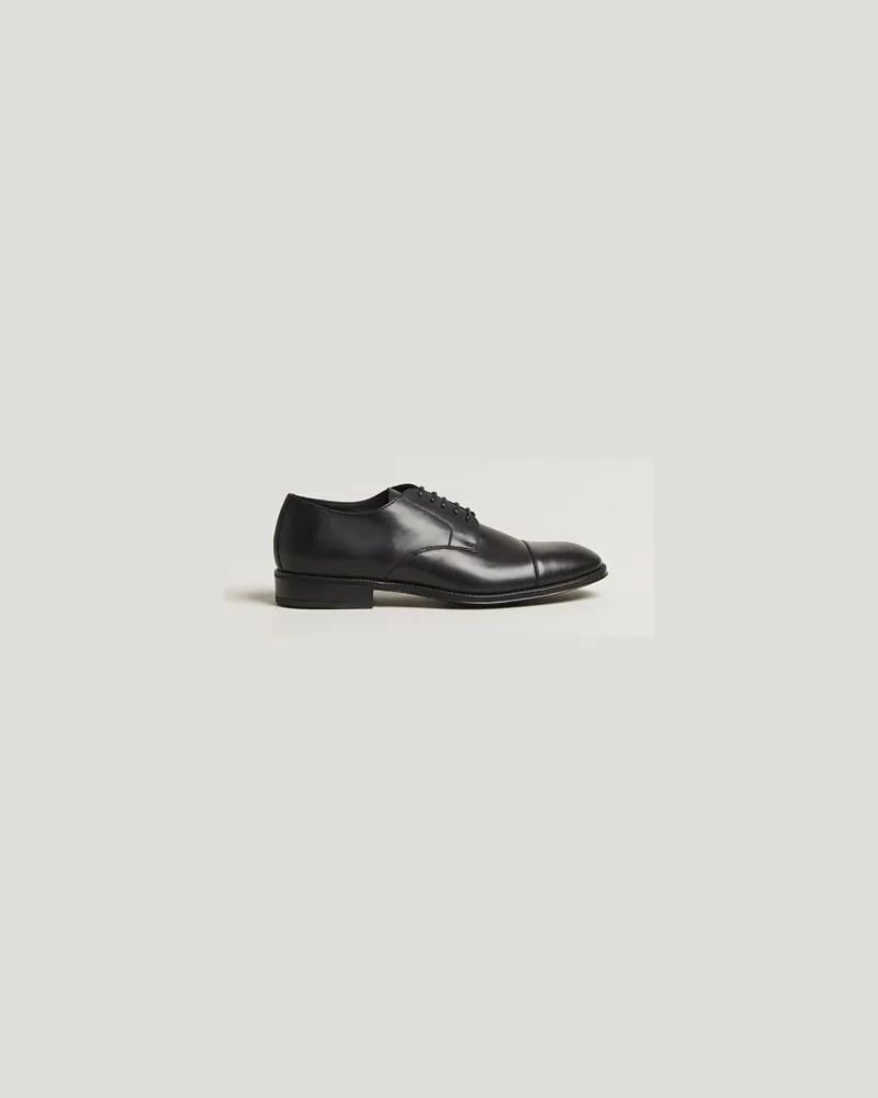 Canali Cap Toe Derby  Black Calf Schwarz