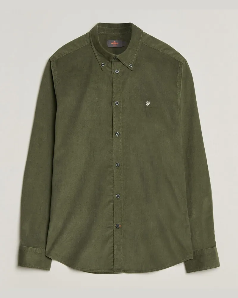 Morris Douglas Cord Shirt Olive Grün
