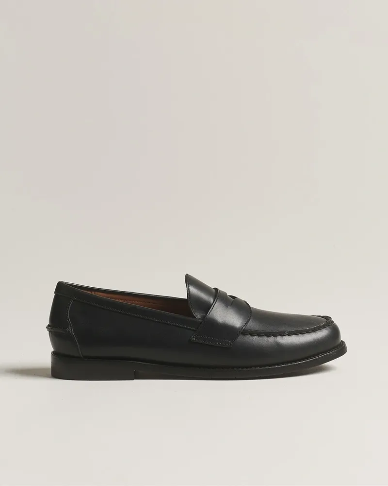 Ralph Lauren Alston Penny Loafers Black Calf Schwarz