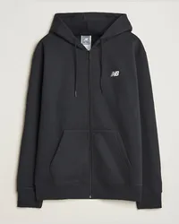 New Balance Essentials Full Zip Fleece Hoodie Black Schwarz