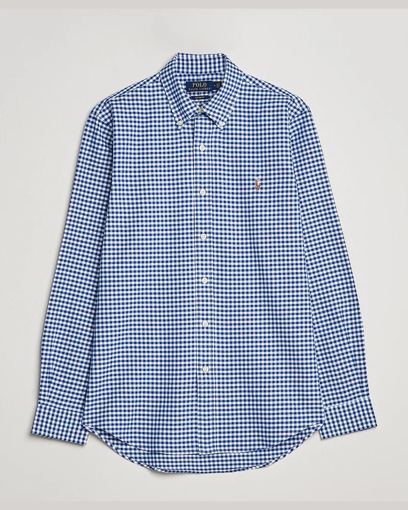 Ralph Lauren Custom Fit Oxford Gingham Shirt Blue/White Blau