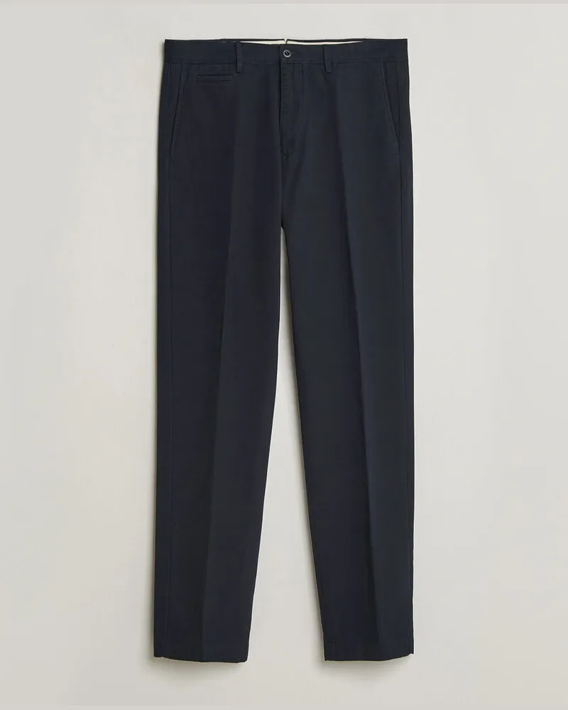 Incotex Regular Fit Uniform Cotton Slacks Navy Blau