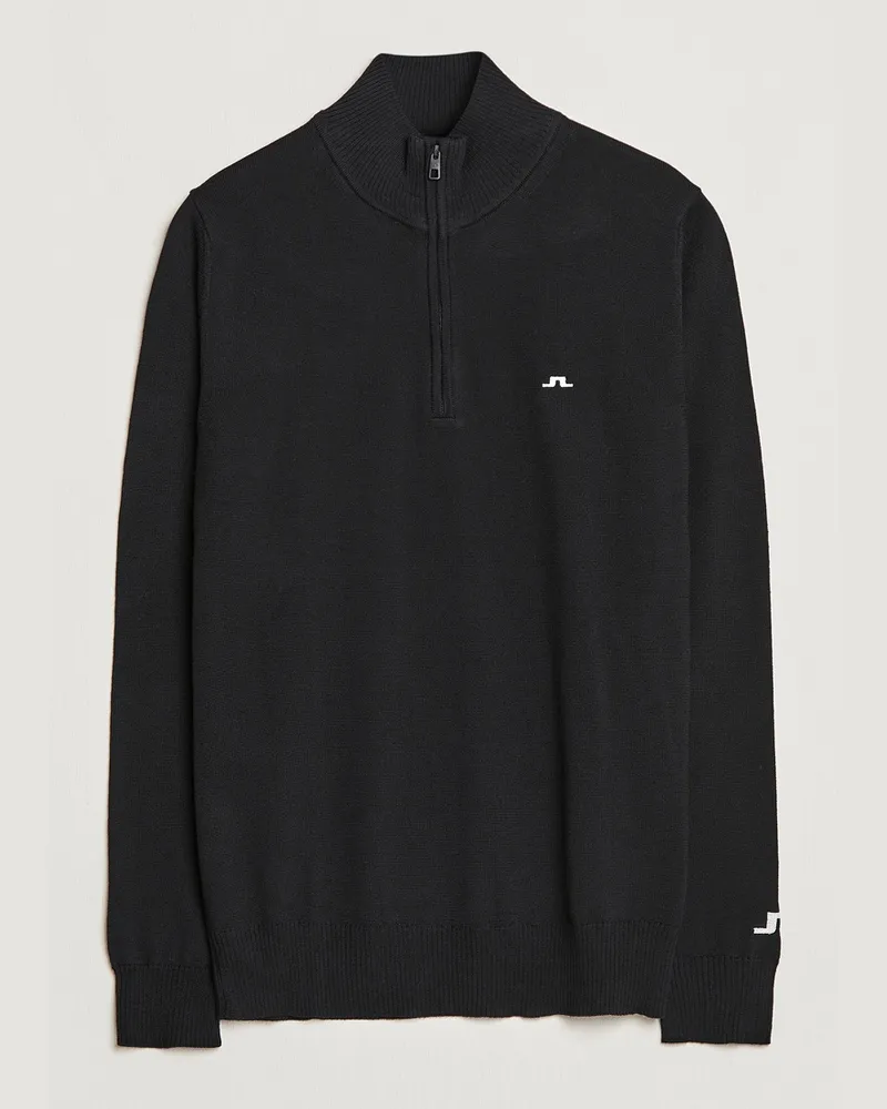 J.Lindeberg Kian Tour Merino Half Zip Black Schwarz