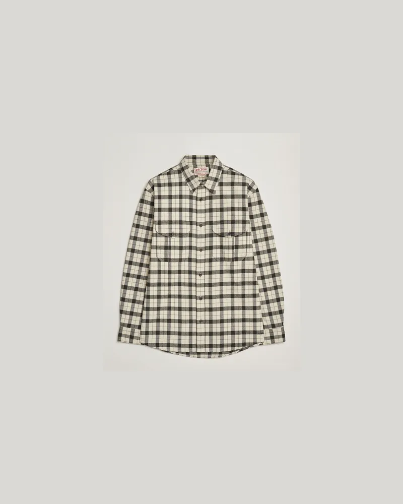 Filson Checked Alaskan Guide Shirt Cream/Grey Weiß