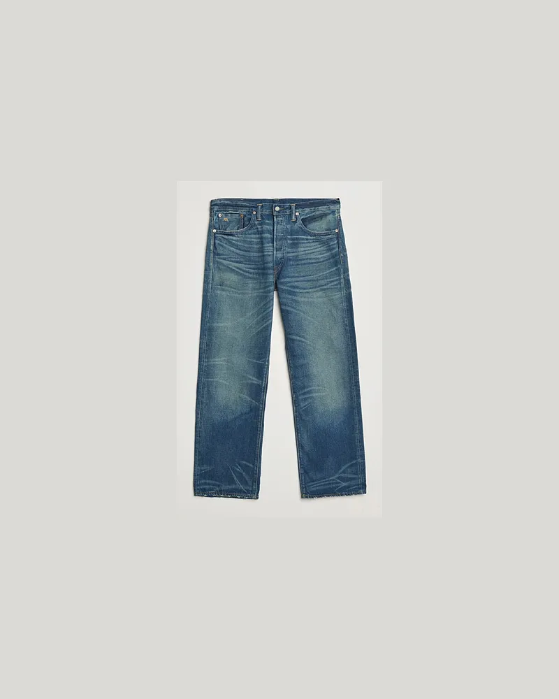 RRL Vintage Fit 5-Pocket Denim Grandfalls Wash Blau