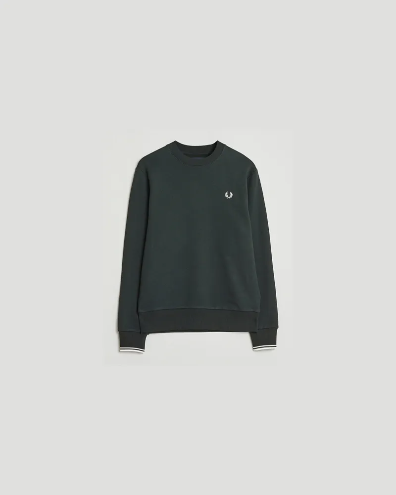 Fred Perry Crew Neck Sweatshirt Night Green Grün