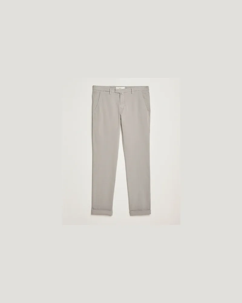 Briglia 1949 Slim Fit Cotton Stretch Chino Light Grey Grau