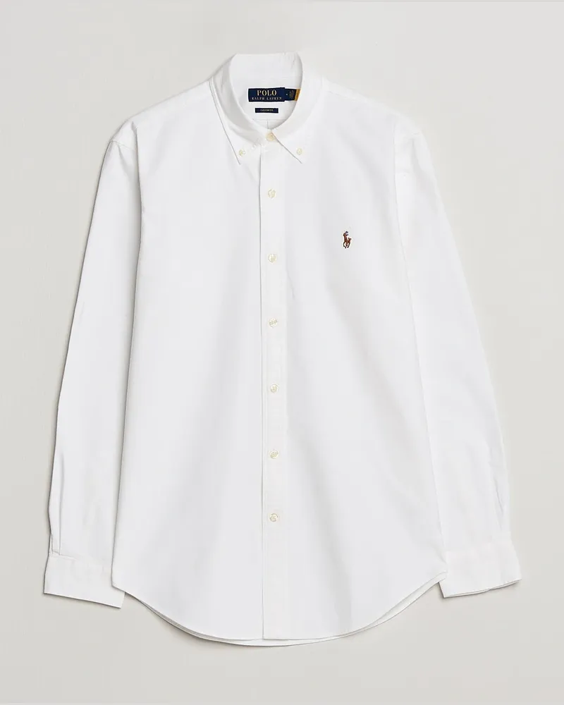 Ralph Lauren Custom Fit Oxford Shirt White Weiß