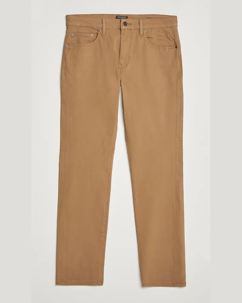 Dockers 5-Pocket Cotton Stretch Trousers Otter Braun