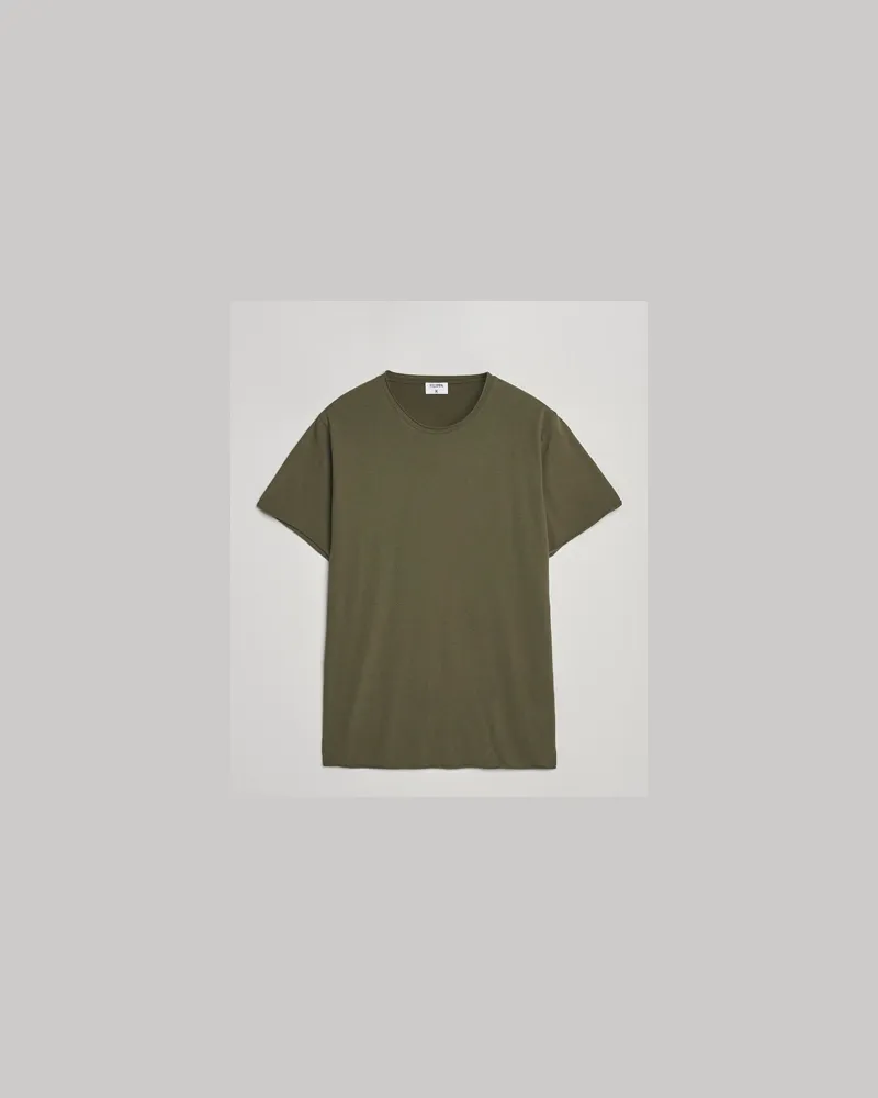 Filippa K Roll Neck Crew Neck T-Shirt Dark Olive Grün