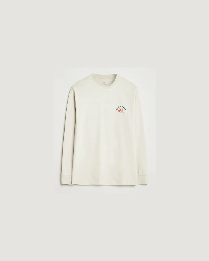 Snow Peak Graphic Long Sleeve T-Shirt Ivory Beige