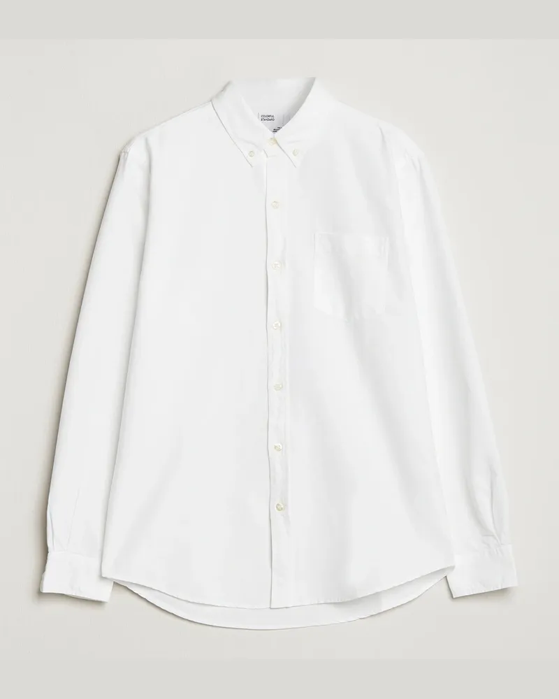 COLORFUL STANDARD Classic Organic Oxford Button Down Shirt White Weiß