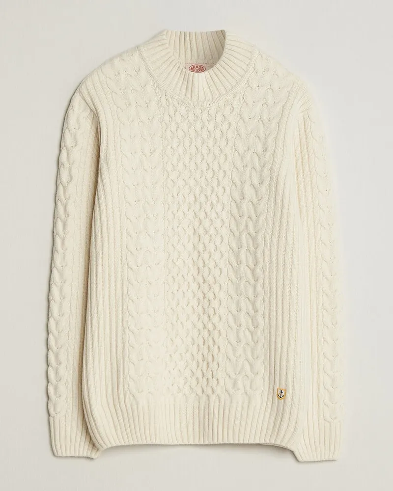 Armor-Lux Wool Knitted Sweater Nature Weiß