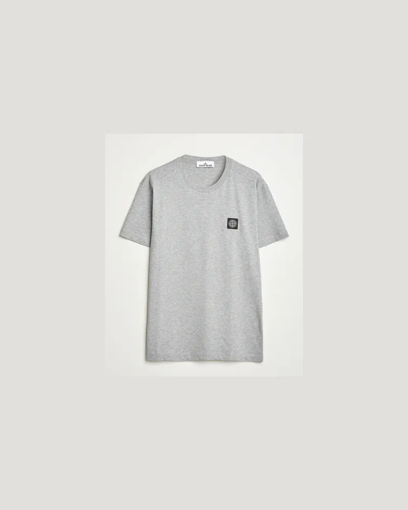 Stone Island Garment Dyed Cotton Jersey T-Shirt Grey Melange Grau