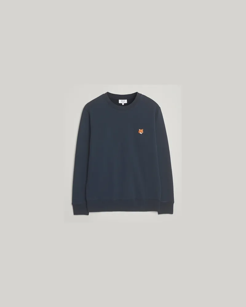 Kitsuné Fox Head Sweatshirt Classic Navy Blau