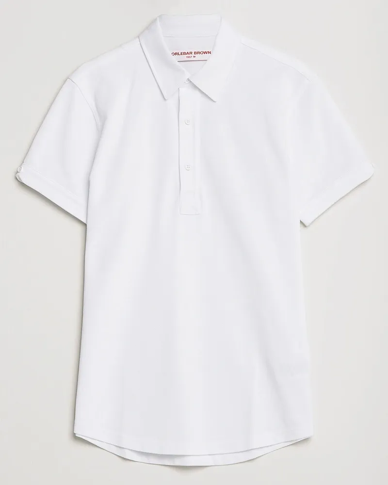 Orlebar Brown Sebastian Tailored Cotton Polo White Weiß