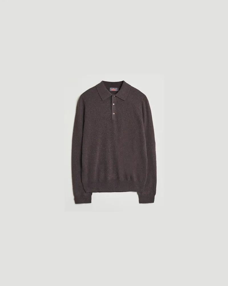 Morris Cashmere Polo Neck Brown Braun