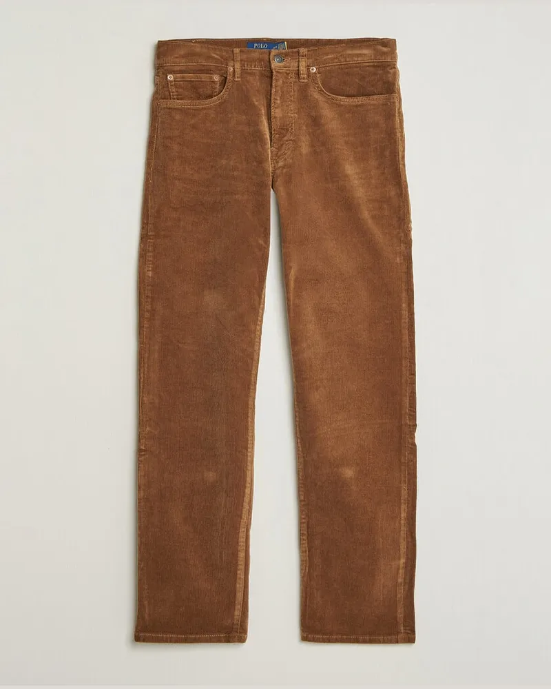 Ralph Lauren Stretch Corduroy Straight Fit Pants Sepia Braun