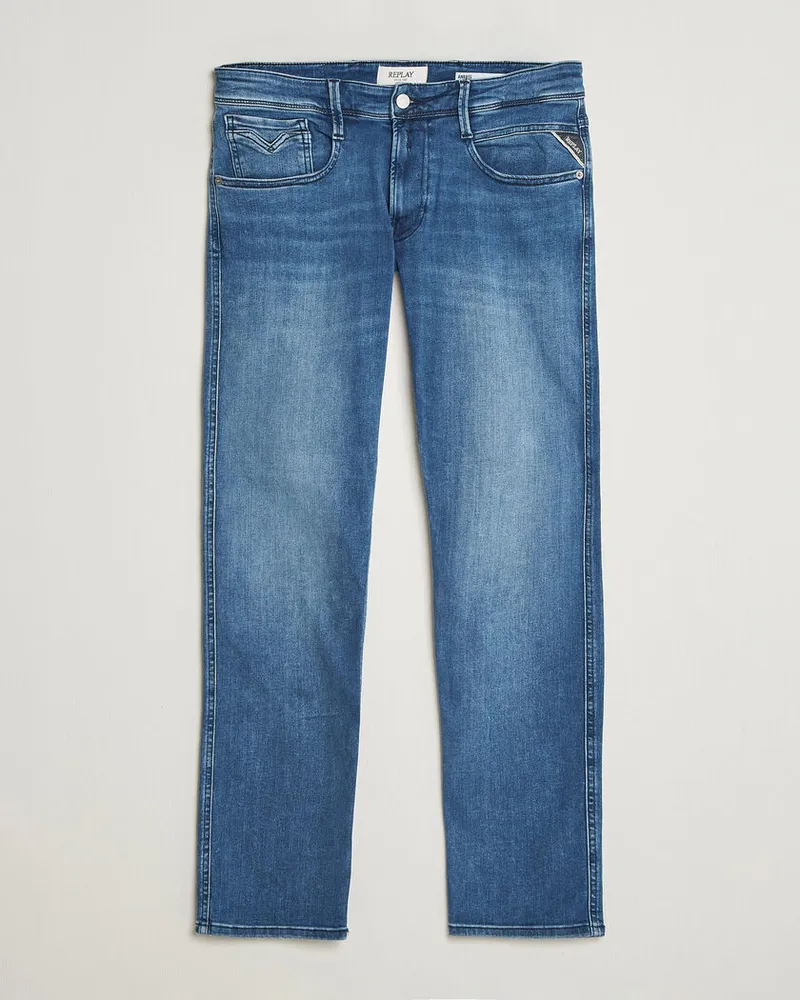 Replay Anbass Powerstretch Jeans Medium Blue Blau