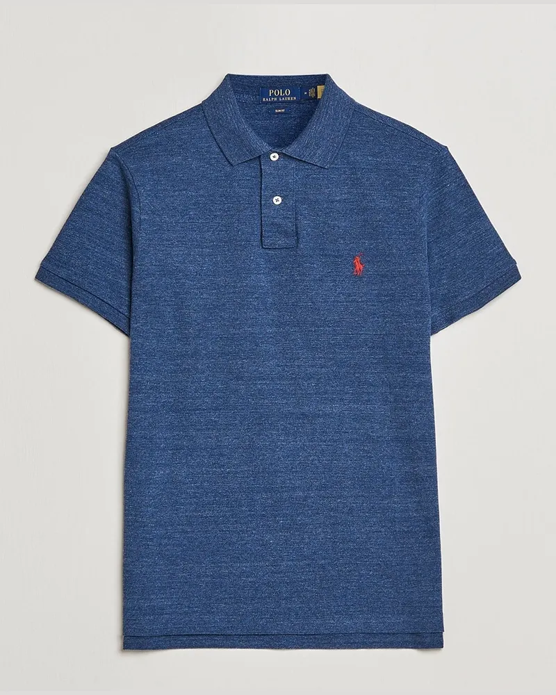 Ralph Lauren Slim Fit Polo Classic Royal Heather Blau