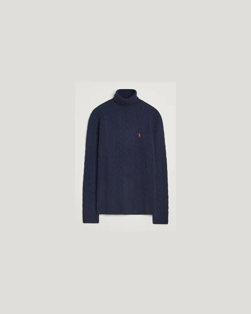Ralph Lauren Wool/Cashmere Rollneck Hunter Navy Blau