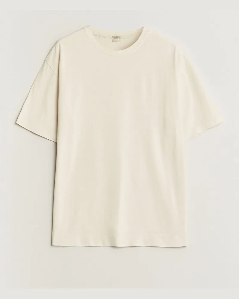 Massimo Alba Nevis Brushed Cotton T-Shirt Soft White Weiß