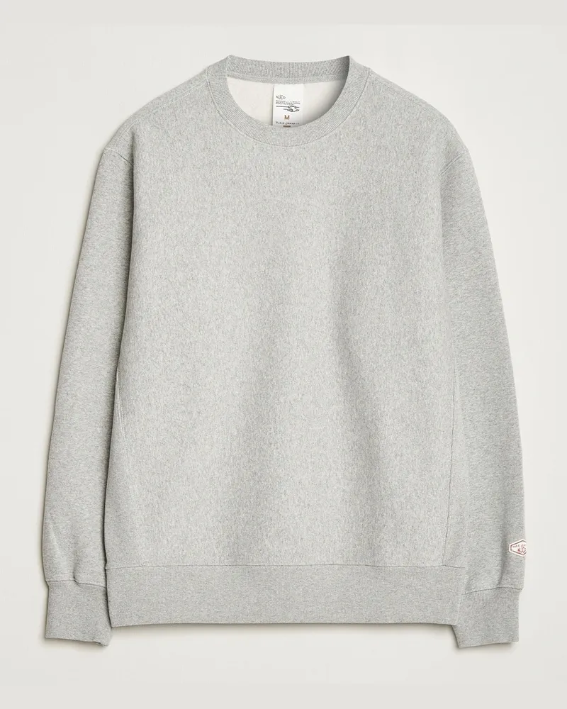 Nudie Jeans Hasse Crew Neck Sweatshirt Grey Melange Grau